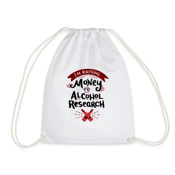 CRAFT BEER: I'm Raising Money for Alcohol Research - Drawstring Bag - white - Front