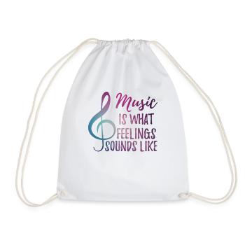 Music - Emotions - Song - Choir - Gift - Music - Drawstring Bag - white - Front