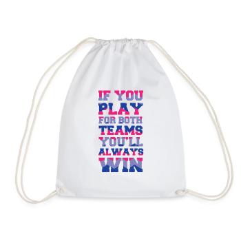 Bisexual Shirt - Gay Pride - LGBT - Bi - Geschenk - Turnbeutel - Weiß - Vorne