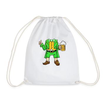 Day Leprechaun Costume Goblin Costume St Patrick - Sac de sport léger - blanc - Devant