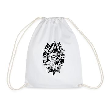 Follow the black rabbit - Drawstring Bag - white - Front