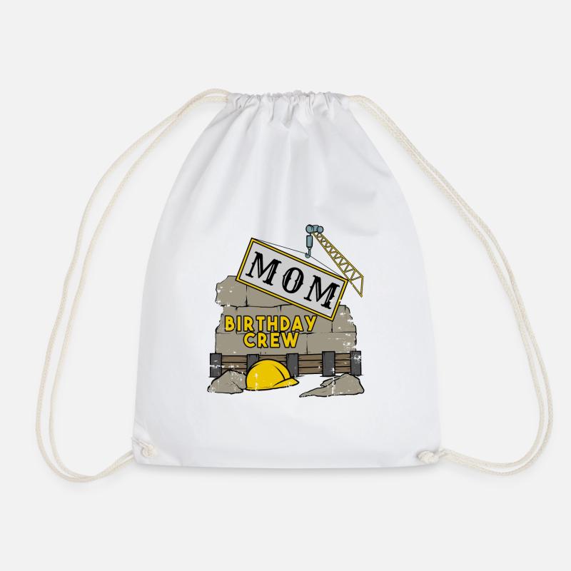 Le site de construction de la construction de l'équipe de l'anniversaire de maman maman - Sac de sport léger - blanc