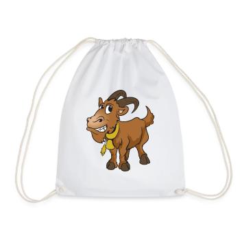 chèvre de chèvre - Sac de sport léger - blanc - Devant