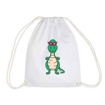 Dinosaur T-Rex Carnival Carnival Gift - Drawstring Bag - white - Front