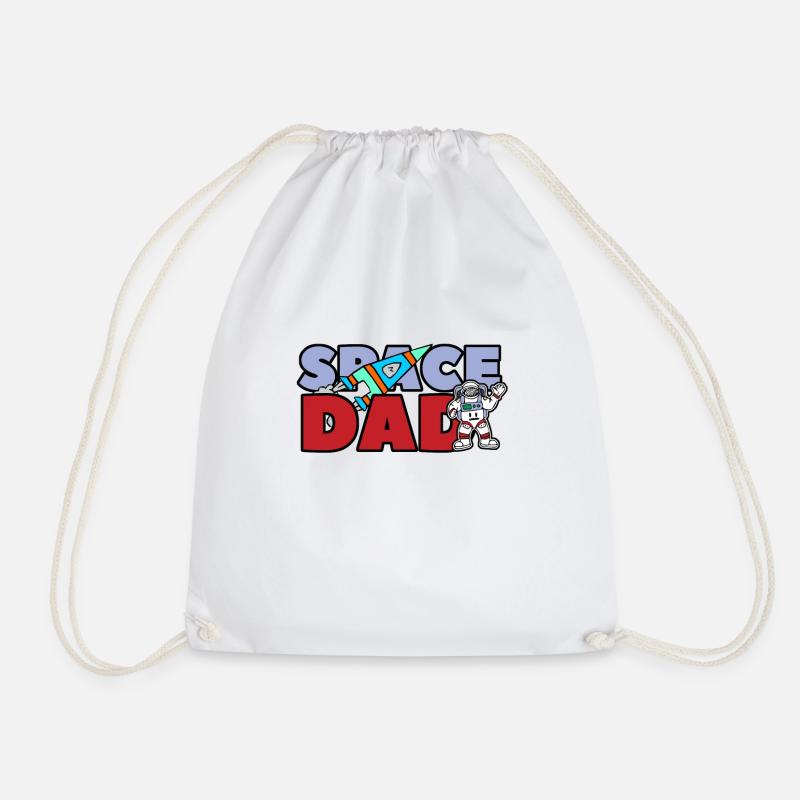 SPACE DAD - Drawstring Bag - white