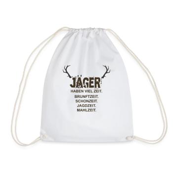 Jäger Wolfsjäger Hirsch Jaeger T-Shirt - Turnbeutel - Weiß - Vorne