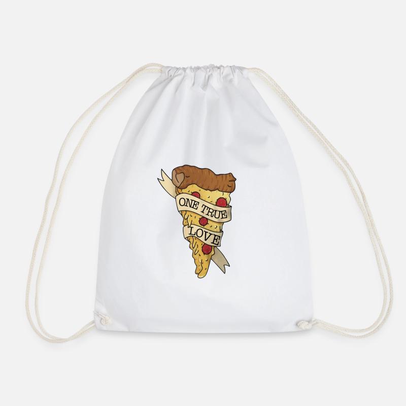 Pizza One true love - Drawstring Bag - white