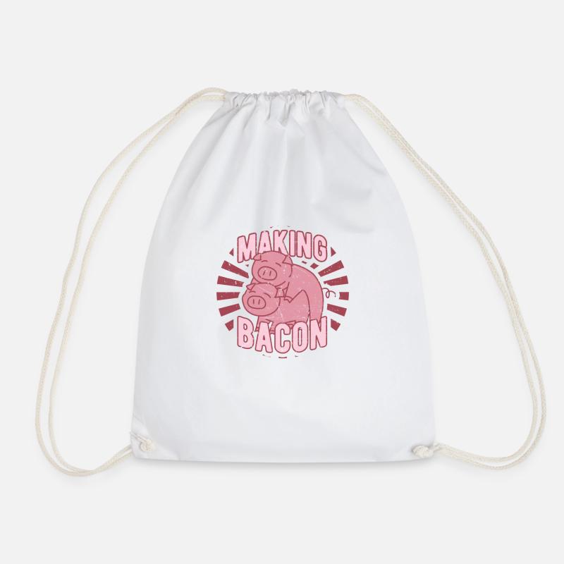 Making Bacon - Schinken Schwein - Geschenk - Turnbeutel - Weiß