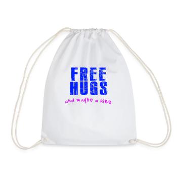 Free hugs - Drawstring Bag - white - Front