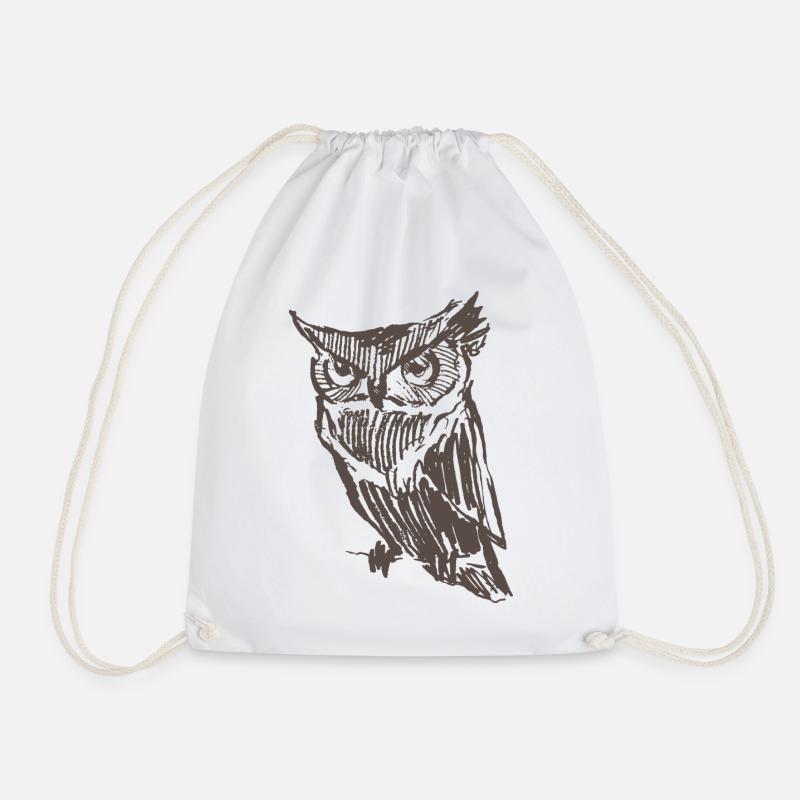 Eule - Turnbeutel - Weiß