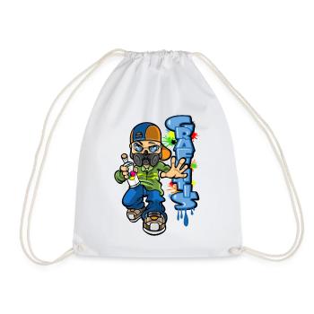 B-boy and graffiti - Sac de sport léger - blanc - Devant