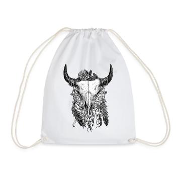 Skull Tattoo - Sac de sport léger - blanc - Devant