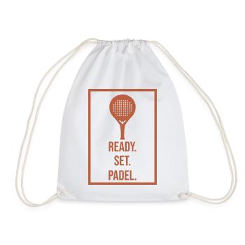 Racket Player Padel Statement Padel Game Sport - Drawstring Bag - white - Front