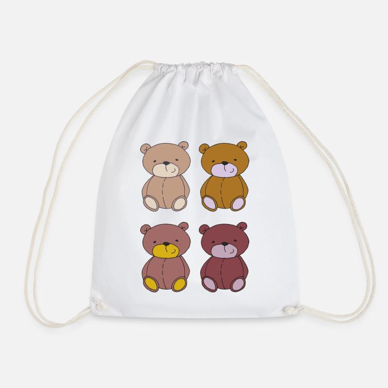 Bears Gang 4 - Drawstring Bag - white