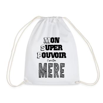 Mon Super Pouvoir Etre Mère Maman - Sac de sport léger - blanc - Devant