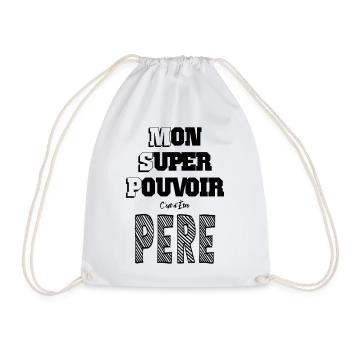 Mon Super Pouvoir Etre Père Papa - Sac de sport léger - blanc - Devant