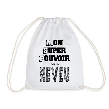 Mon Super Pouvoir Etre Neveu - Sac de sport léger - blanc - Devant