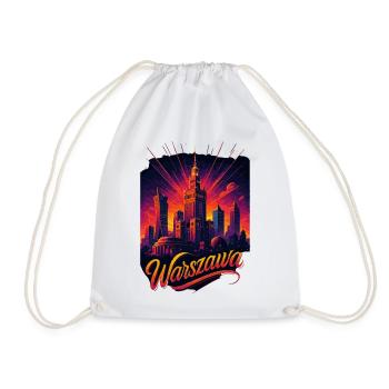 Warsaw Warszawa Capital Poland Gift - Drawstring Bag - white - Front