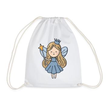 Süße Märchenprinzessin mit Zauberstab, Magical Girl Design - Turnbeutel - Weiß - Vorne