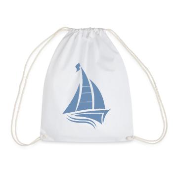 voilier voilier sailor silhouette minimaliste - Sac de sport léger - blanc - Devant