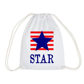 Étoile Patriotique à Rayures RedWhiteBlue - Sac de sport léger - blanc - Devant