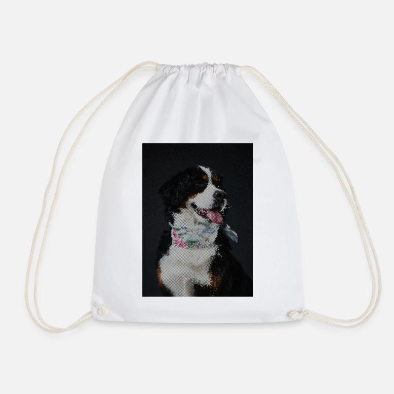 Berneseund flower bandana - Drawstring Bag - white