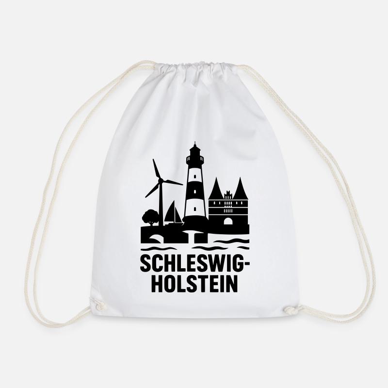 schleswig holstein wahrzeichen - Turnbeutel - Weiß