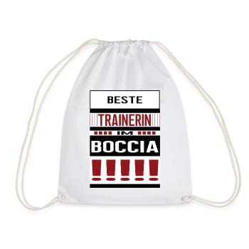 Boccia Trainer Best Female Boccia Trainer Team - Drawstring Bag - white - Front