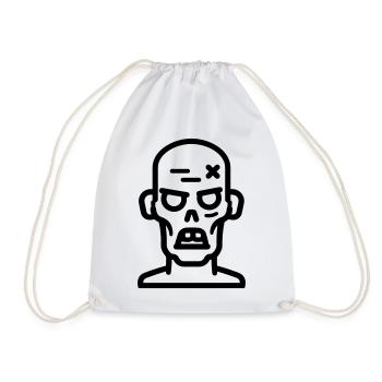 zombie - Drawstring Bag - white - Front