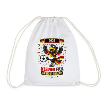Little Germany Fan – Eagle Football 2026 - Drawstring Bag - white - Front