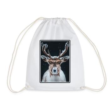 Reindeer Reindeer - Drawstring Bag - white - Front