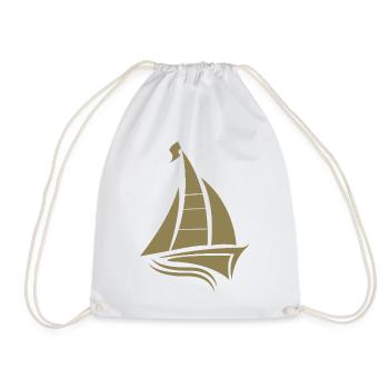 voilier voilier sailor silhouette minimaliste - Sac de sport léger - blanc - Devant