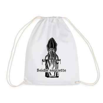 Seiche serviette - humour marin et absurde - Sac de sport léger - blanc - Devant