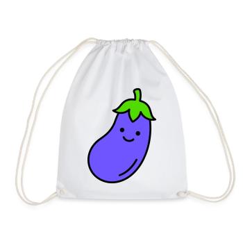 aubergine - Sac de sport léger - blanc - Devant