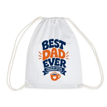 Meilleur Papa Amour de Café - Sac de sport léger - blanc - Devant