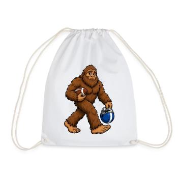 Fußball Bigfoot Sasquatch Lustiger Bigfoot Fußball - Turnbeutel - Weiß - Vorne