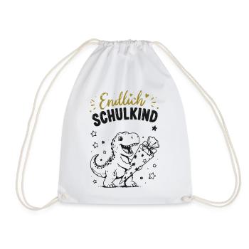 Endlich Schulkind - Turnbeutel - Weiß - Vorne