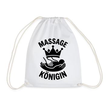 Masseurin Massage Königin - Turnbeutel - Weiß - Vorne