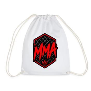 MMA Kronenmotiv Käfignetz - Turnbeutel - Weiß - Vorne