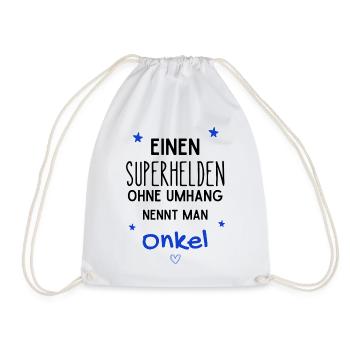 Onkel Superheld - Turnbeutel - Weiß - Vorne