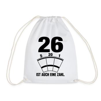 Bed and Breakfast 26 Dartspieler Darts Geschenk - Turnbeutel - Weiß - Vorne