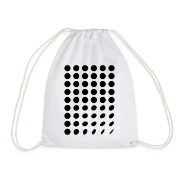 Dots-Muster - Turnbeutel - Weiß - Vorne