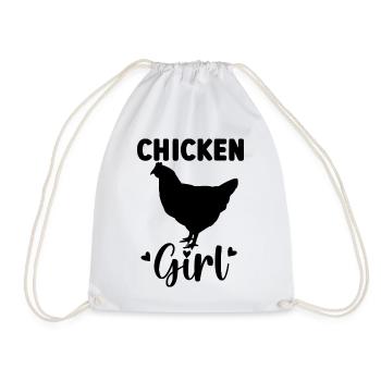 Huhn Statement - Turnbeutel - Weiß - Vorne