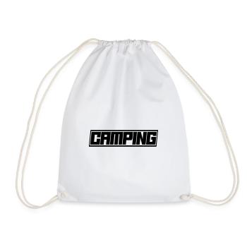 camping - Drawstring Bag - white - Front