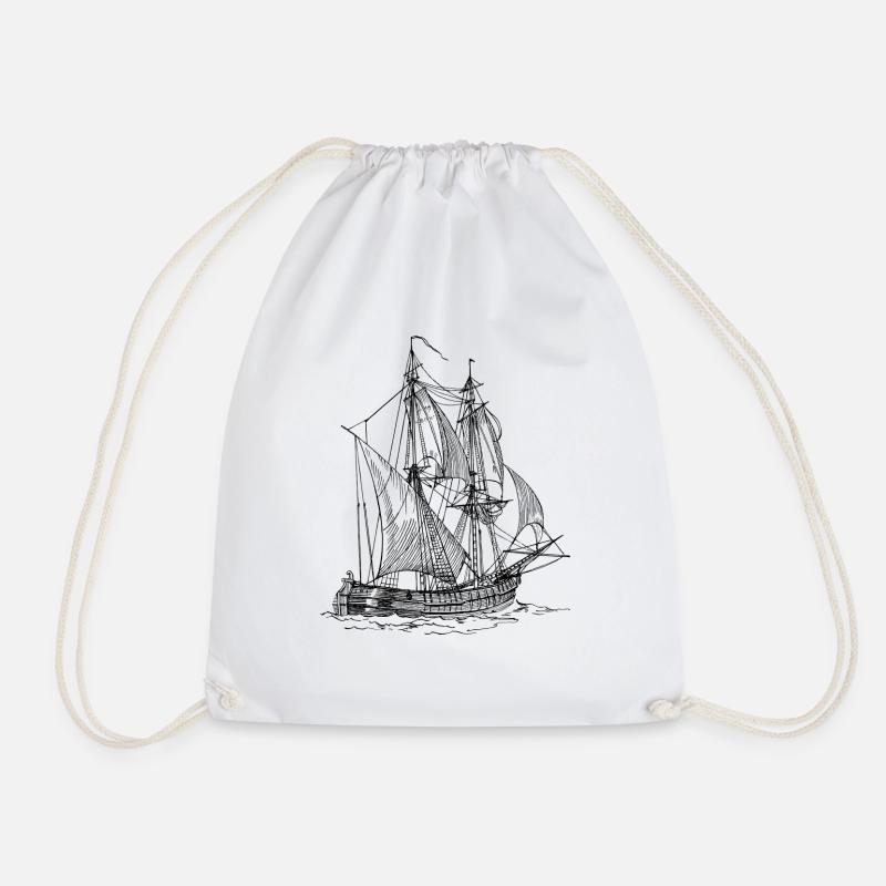 bateau pirate bateau bateau pirate Skull1 - Sac de sport léger - blanc
