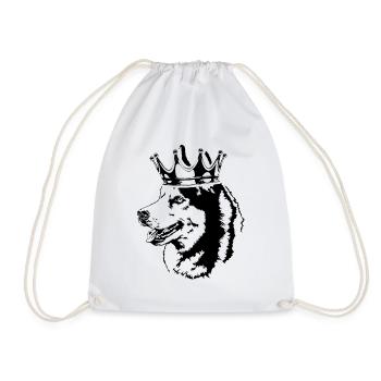 SIBERIAN HUSKY Crown Dogs Chien Wilsigns - Sac de sport léger - blanc - Devant