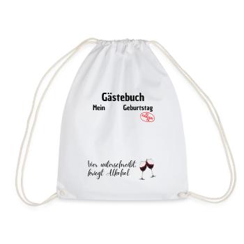Gästebuch Mein Geburtstag - Turnbeutel - Weiß - Vorne