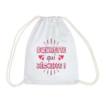 Femme Soeurette Qui Décoiffe Meilleure Soeur - Sac de sport léger - blanc - Devant