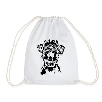 Giant Schnauzer Schnauzer Dog Dog Wilsigns - Drawstring Bag - white - Front