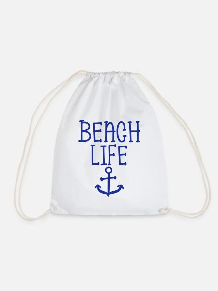 Beach Life - Turnbeutel - Weiß